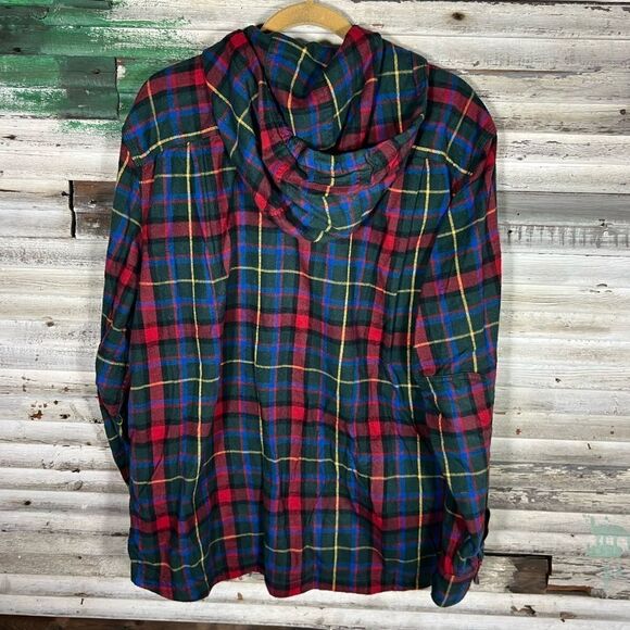 Vintage L.L. Bean Plaid Hoodie - Picture 3 of 5
